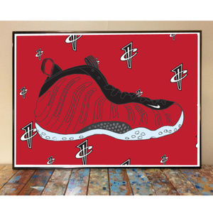 11X17 NIKE AIR FOAMPOSITE SNEAKER ART PRINT